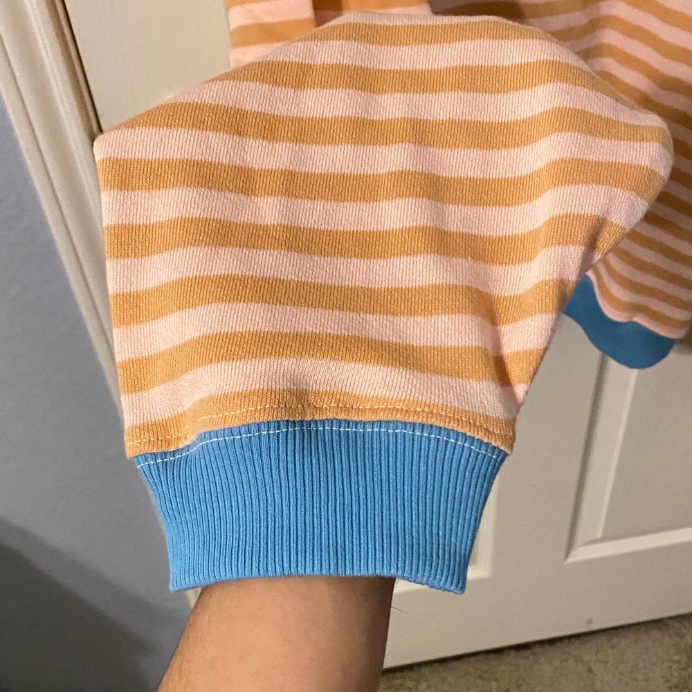 Free people We The Free Peach and Teal Striped Sweater - Picture 4 of 13